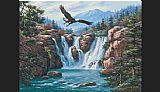 Sung Kim Soaring Eagle painting